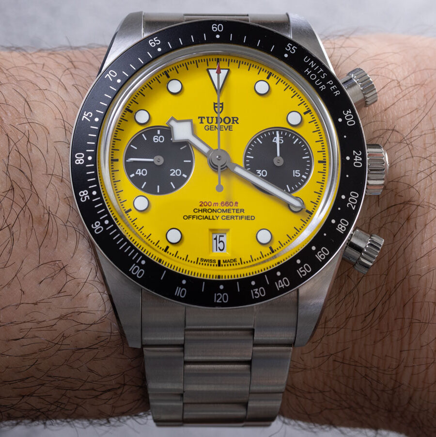 Tudor Black Bay Chrono 39 Bumblebee: ce qu&rsquo;une réduction de 2 mm exige du cadran et du boîtier