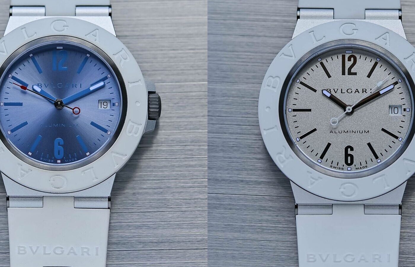 Bulgari Aluminium Ice Blue and White: Dial Design Within a Fixed Material System