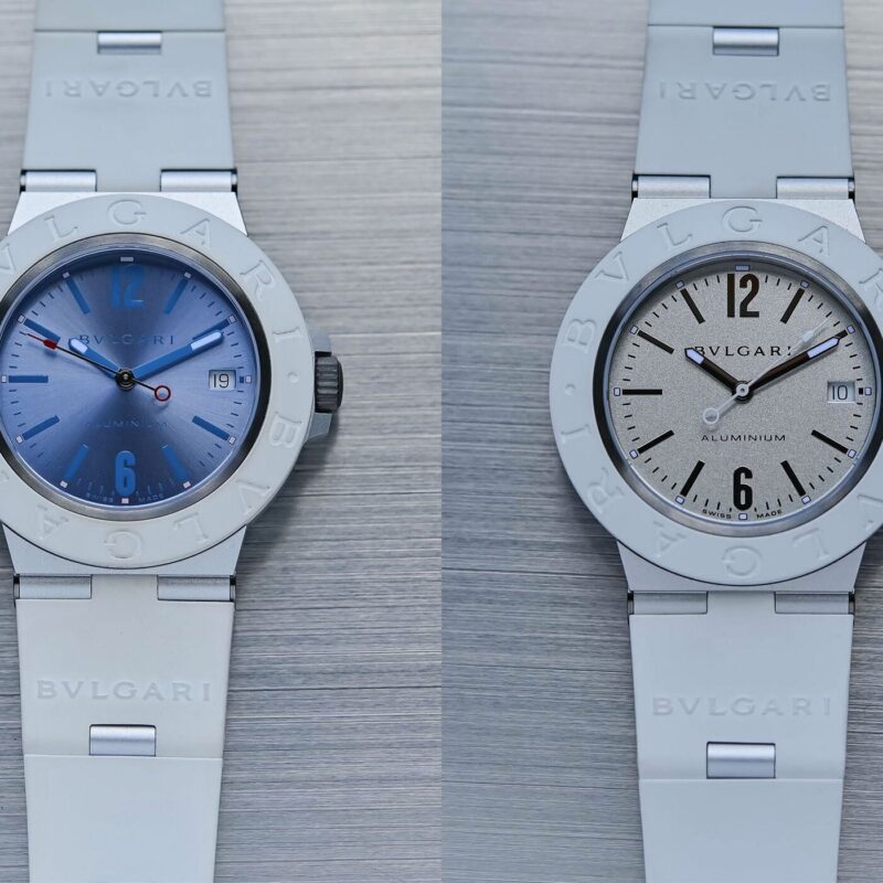Bulgari Aluminium Ice Blue and White: Dial Design Within a Fixed Material System