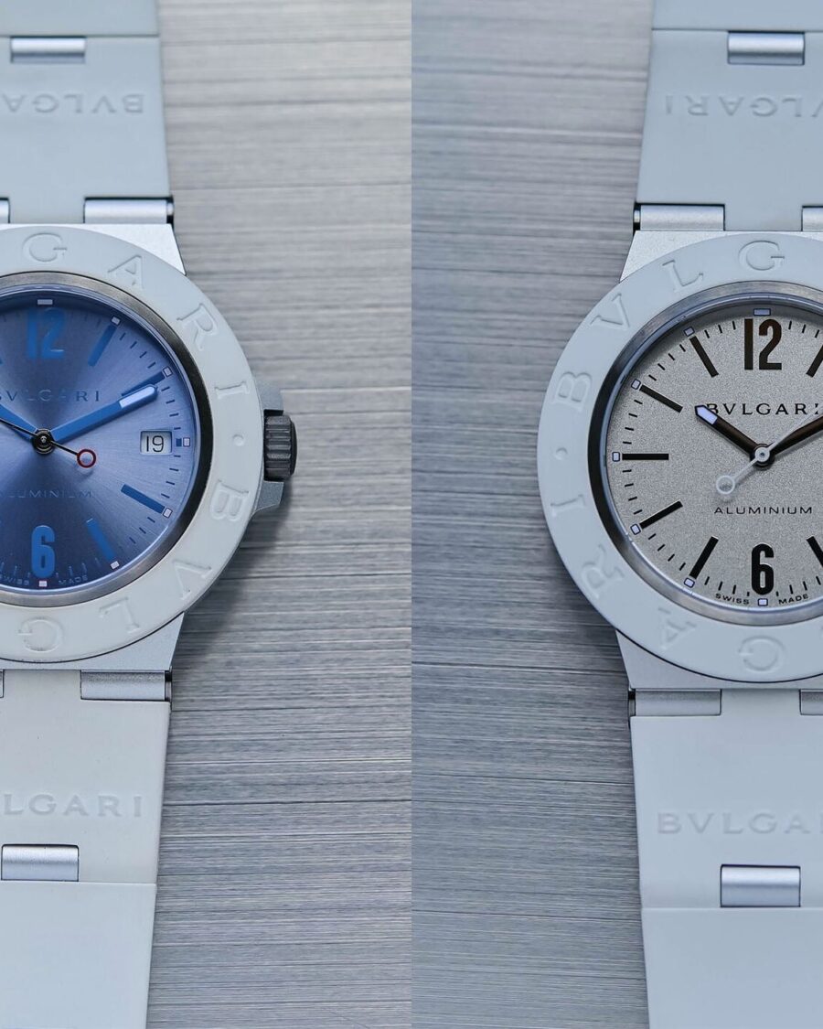Bulgari Aluminium Ice Blue and White: Dial Design Within a Fixed Material System